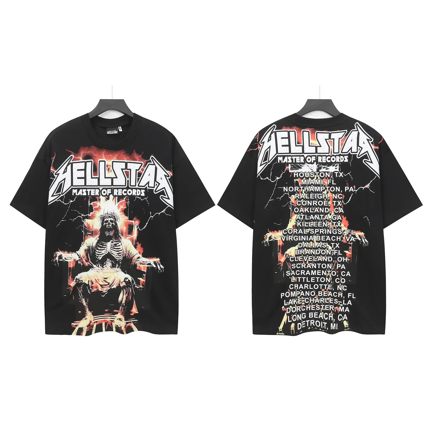 782#Black｜ P54 In Stock Hellstar 、 T （fabric):32 240 Sizes（size）：S-M- L- X L （colour）：Black